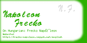 napoleon frecko business card